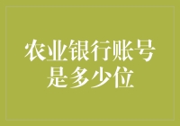 农业银行账号是多少位？详解农行账号的位数和含义