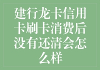 建行龙卡信用卡刷卡消费后没有还清会有何影响？